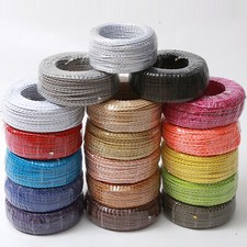 3core torsadé Fil électrique Tressé Gaine Tissu Câble Wire Corde Vintage Ampoule