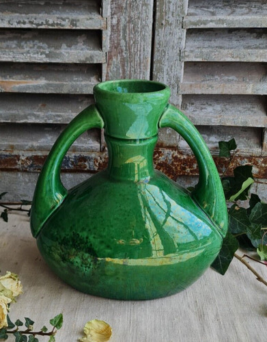 Ancien vase anse cruche - vase,