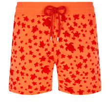 Vilebrequin Moorea Short De Bain Tortues Dans Le Ciel Guava