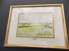 LEA CHAPON XX°- PETIT PASTEL VERTAIZON ET LES MONTS DU FOREZ