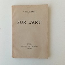 Sur l'art A.CHAUVENET 1936