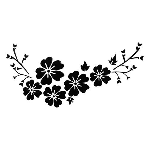 Sticker voiture fleur - voiture,