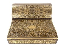 Ecritoire marqueterie Boulle bois laiton doré Tahan Paris Napoléon III XIXè