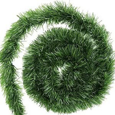 Guirlande Sapin de Noël 10m - Décoration Naturelle Artificielle, Couronne Vert