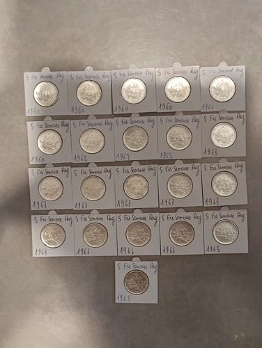 Pièces francs semeuse - de,