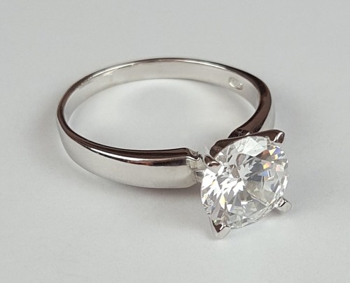 Bague solitaire argent - "solitaire",