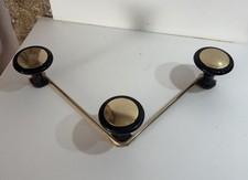 Vintage Porte manteau métal année 70 Boule Noir Et Doré Forme V Déco Rétro Loft