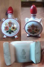 Flasque flacon 10cm peint main vintage Zsolnay Pecs Porcelaine hongroise 1920