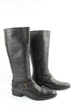SAN MARINA Bottes Cavalières en Cuir Grainé Noir T 38 Excellent Etat