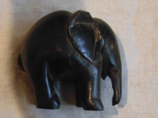 ELEPHANT EN EBENE / AFRIQUE ANNEES 30 - 50 ART DECO CONGO CAMEROUN GABON