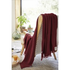 Plaid à franges 130x160 cm