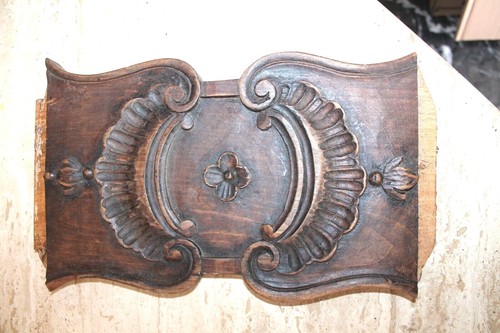 Fronton bois ancien ème - ancien, 19
