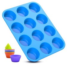 Moulle à muffinmoule silicone patisserie 12 cannelés mini cupcakes moules lot...