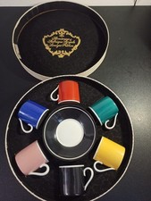 6 Tasses Anciennes Fabrique Royale De Limoges multicolores