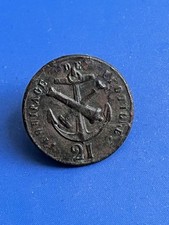 Marine Bouton Equipage De Flotille No 21, Premiere Empire, Napoleon 1er, 19 mm