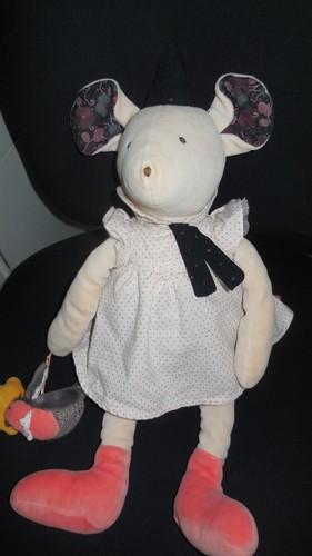 Doudou peluche souris beige - doudou,
