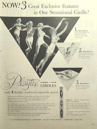 Playtex fabric lined girdle - fabric,