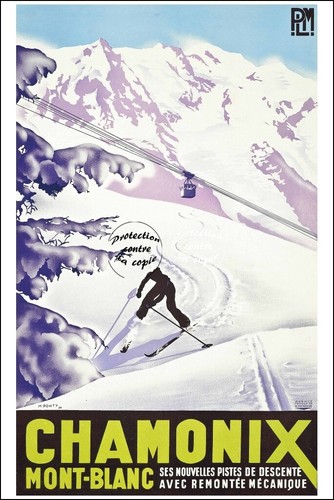 Ski chamonix rf93 poster - chamonix,
