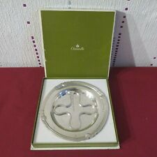 Dessous de carafe métal argenté poinçon Christofle et Gallia coquille en boite 