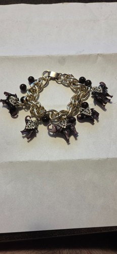 Bracelet with purple - , elephants