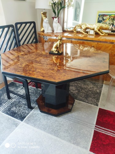 Belle table loupe orme et - loupe,