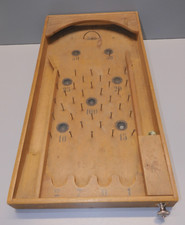 -ANCIEN FLIPPER DE TABLE en BOIS JEU ANCIEN COLLECTION DECO JOUET VITRINE   D