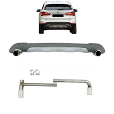 DIFFUSEUR ARRIERE + DOUBLE POT POUR BMW X1 F48 PHASE 1 DE 11/2014 A 06/2019
