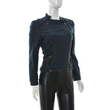 Veste douce asymétrique femme Zara blazer court fermeture éclair complète tai...