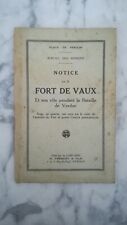 Militaria Livre Notice sur le FORT DE VAUX 1914-18