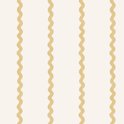 Papier peint rayé jaune ocre - papier,