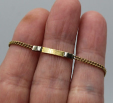 Ancien Bracelet identité Bébé ou Poupée en Plaqué Or FIX non gravé L.12,5 cm *