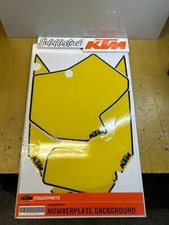 KIT STICKERS PLAQUE NUMERO fond jaune KTM sx 2007 2010 7730808800080