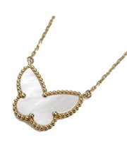 Preloved Van Cleef & Arpels Vintage Alhambra Butterfly Gold Necklace Women One