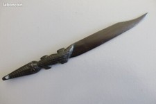 Coupe papier crocodile ethnique ébène /1