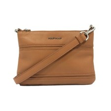 Naf Naf - Sac pochette en cuir "Camélia" - camel - 8579