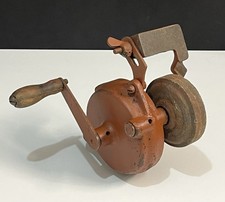 Ancienne Meule a aiguiser d'établi meule à affûter manuel