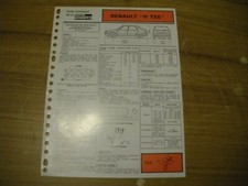 FICHE TECHNIQUE RENAULT 11 TXE