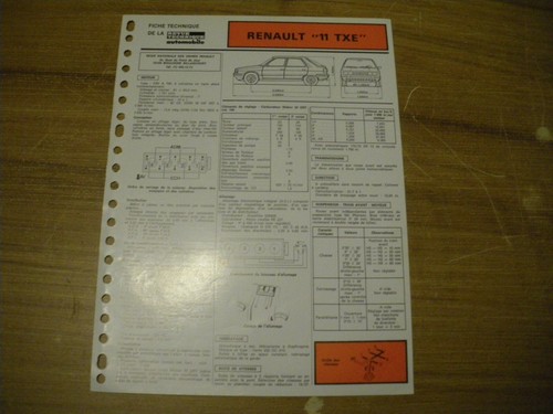 Fiche technique renault txe - fiche,