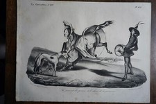 DAUMIER JUMENT PRINCE LITHO. OR. DE 1834 TIREE DE LA CARICATURE PL. 424 LD88