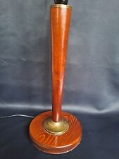 Magnifique ancien pied de lampe en bois - Mazda Unilux - Vintage, Art Déco