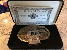 NEW 1993 Large Harley Davidson 90th Anniversary Belt Buckle  Limited #554  