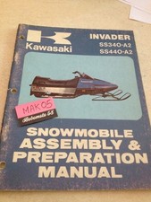 Kawasaki SS340 SS440 A2 motoneige Invader manuel assemblage preparation setup