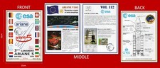ARIANE 503 V112 KOUROU 2nd successfull flight Space cover Philatelic booklet !!