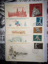 Série enveloppes 1° jour JO Moscou 1980 USSR certificat authenticité.