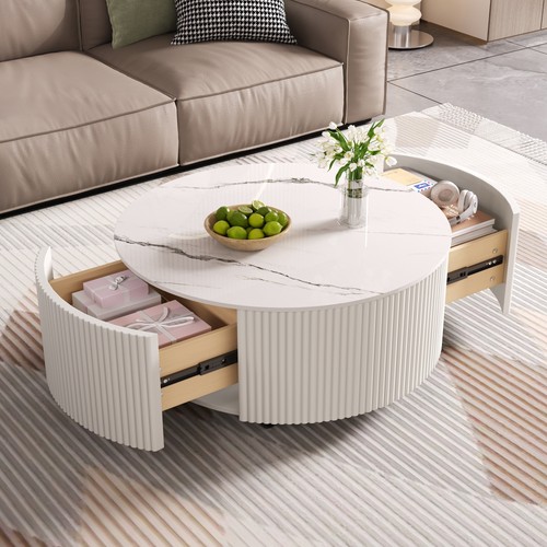Modern round movable - modern, coffee