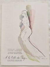  Publicité Presse Ancienne A La Ville Du Puy De 1951 Illustratrice Victoria Nat