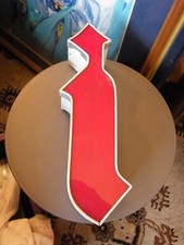 Lettre I Gothique Rouge Enseigne Lumineuse Boutique années 60 Déco Loft 35 cm N1