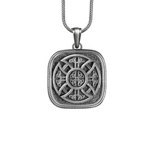 Collier homme nœud bouclier