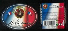 France Lot 2 Etiquettes Bière Beer Labels Blanche La Marseillaise La Rouget de L