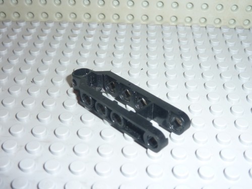 Lego technic black beam split - black,